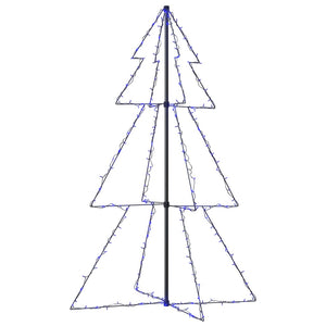 vidaXL Christmas Cone Tree Artificial Xmas Tree with LEDs Christmas Lighting-37