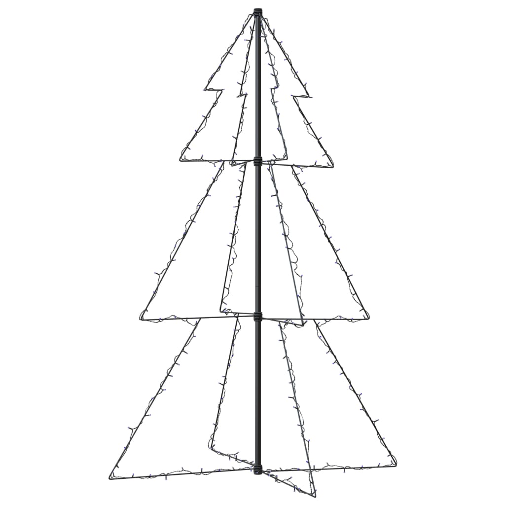 vidaXL Christmas Cone Tree Artificial Xmas Tree with LEDs Christmas Lighting-36