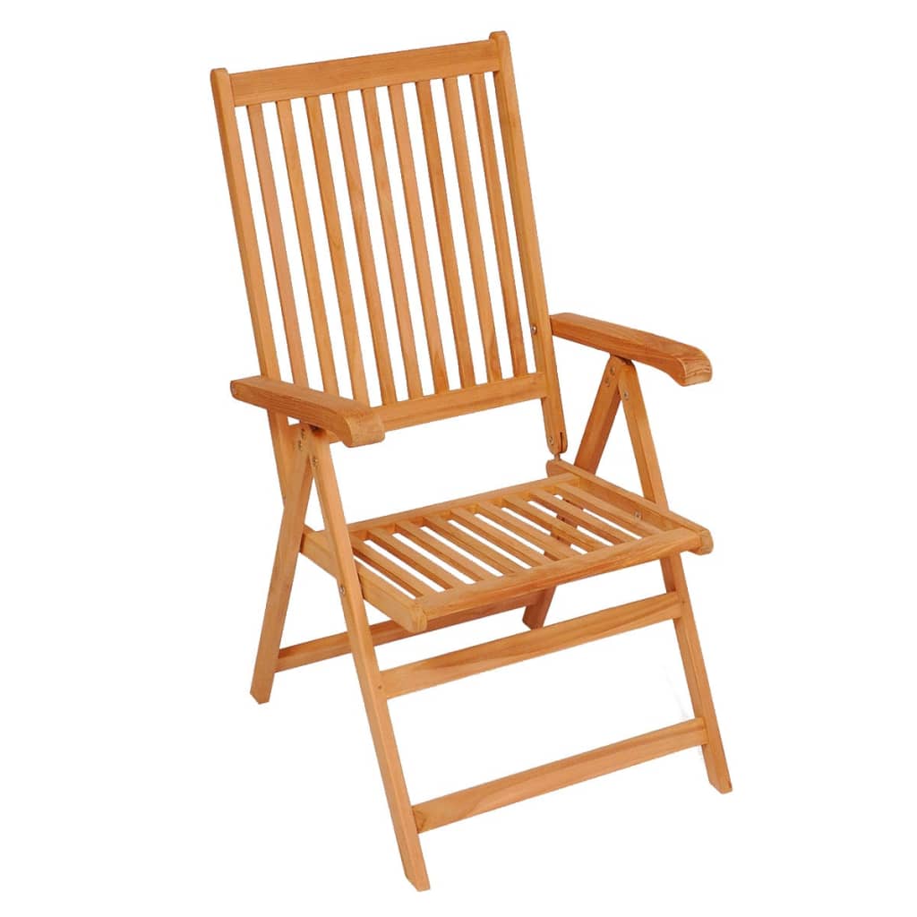 vidaXL Outdoor Recliner Chairs Patio Reclining Lounge Chair Solid Wood Teak-15