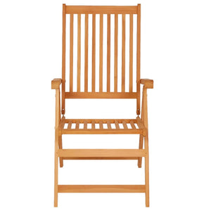 vidaXL Outdoor Recliner Chairs Patio Reclining Lounge Chair Solid Wood Teak-19