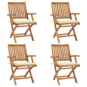 vidaXL Patio Chairs 2 pcs with Anthracite Cushions Solid Teak Wood-5