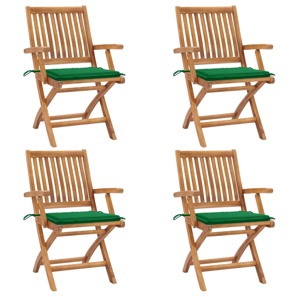 vidaXL Patio Chairs 2 pcs with Anthracite Cushions Solid Teak Wood-44