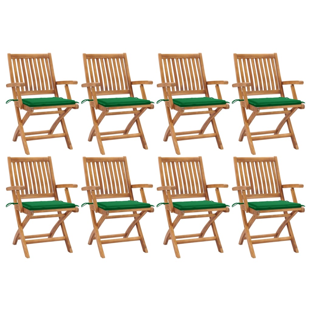 vidaXL Patio Chairs 2 pcs with Anthracite Cushions Solid Teak Wood-35