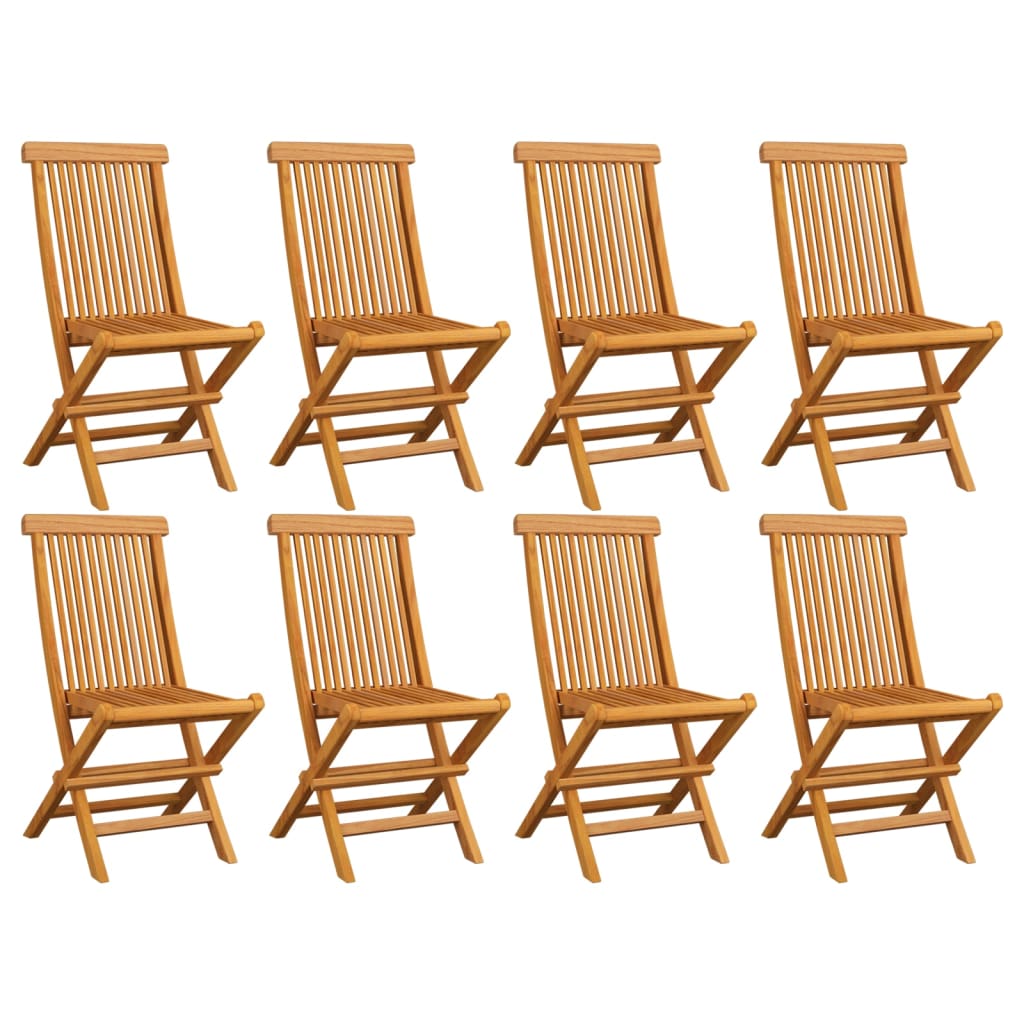 vidaXL Patio Folding Chairs Outdoor Garden Camping Lawn Chair Solid Wood Teak-25