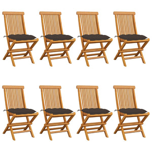 vidaXL Patio Chairs Outdoor Bistro Folding Chair with Cushions Solid Wood Teak-28