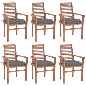 vidaXL Patio Dining Chairs Wooden Accent Chair with Cushions Solid Wood Teak-31