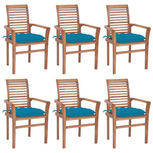 vidaXL Patio Dining Chairs Wooden Accent Chair with Cushions Solid Wood Teak-97