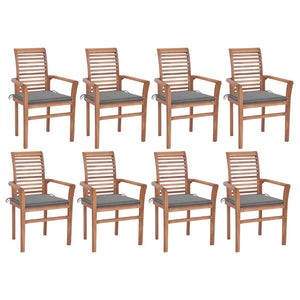 vidaXL Patio Dining Chairs Outdoor Folding Chair with Cushions Solid Wood Teak-22