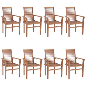 vidaXL Patio Dining Chairs Wooden Accent Chair with Cushions Solid Wood Teak-41