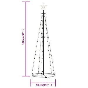 vidaXL Christmas Cone Tree Decoration Artificial Christmas Tree with LEDs-27