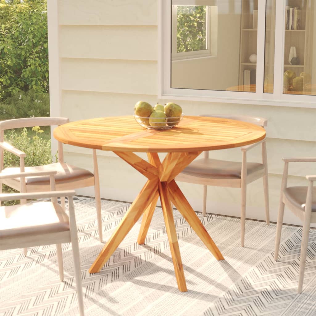 vidaXL Patio Table 43.3"x43.3"x29.5" Solid Wood Acacia-0