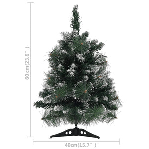 vidaXL Artificial Pre-lit Christmas Tree with Stands Decoration Green PVC-16