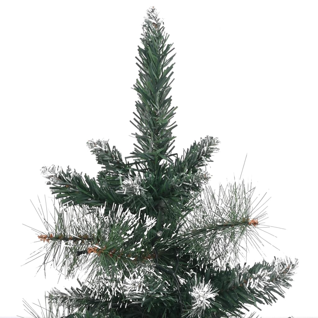 vidaXL Artificial Pre-lit Christmas Tree with Stands Decoration Green PVC-8