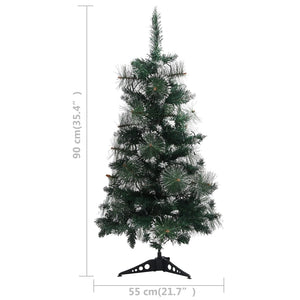 vidaXL Artificial Pre-lit Christmas Tree with Stands Decoration Green PVC-19