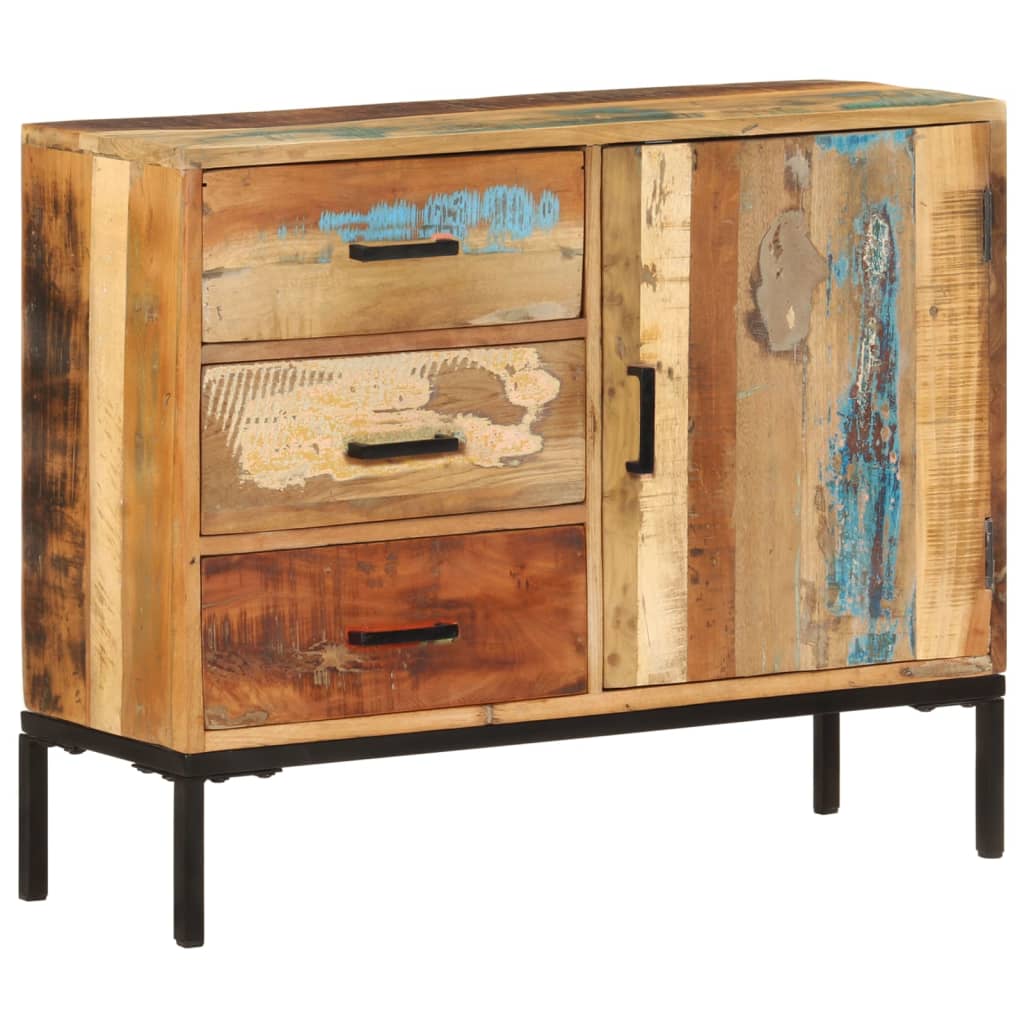 vidaXL Sideboard 34.6"x11.8"x28.7" Solid Reclaimed Wood-11