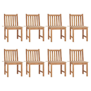 vidaXL 1/2/4/6/8x Solid Wood Teak Patio Chairs with Cushions Multi Colors-17