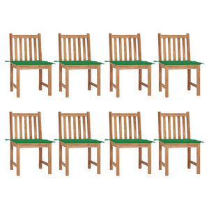 vidaXL 1/2/4/6/8x Solid Wood Teak Patio Chairs with Cushions Multi Colors-14