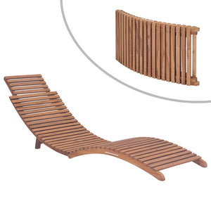 vidaXL Folding Sun Loungers 2 pcs Solid Teak Wood-1