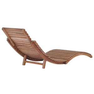 vidaXL Folding Sun Loungers 2 pcs Solid Teak Wood-4