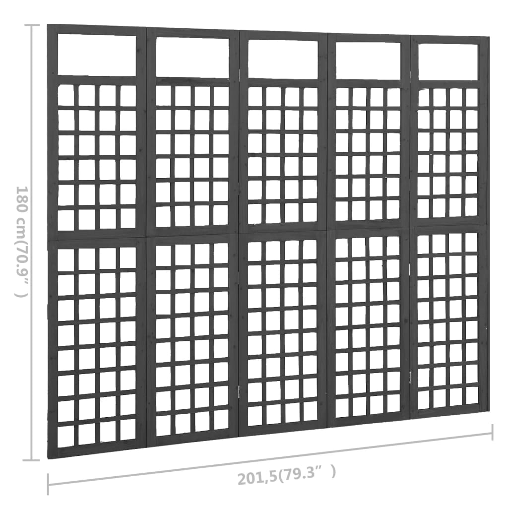 vidaXL Room Divider Freestanding Privacy Screen for Bedroom Solid Wood Fir-23