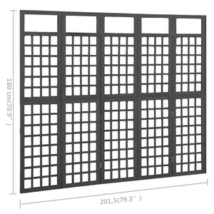 vidaXL Room Divider Freestanding Privacy Screen for Bedroom Solid Wood Fir-23
