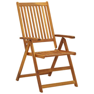 vidaXL Patio Folding Chairs Camping Garden Lawn Chair Solid Wood Acacia Brown-14