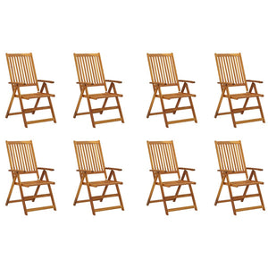 vidaXL Outdoor Recliner Chairs Patio Chair with Cushions Solid Wood Acacia-13