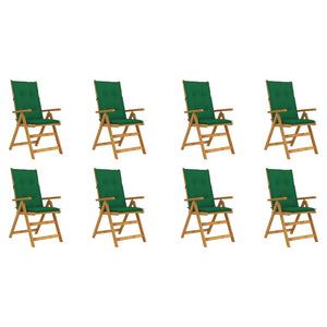 vidaXL Outdoor Recliner Chairs Patio Chair with Cushions Solid Wood Acacia-30