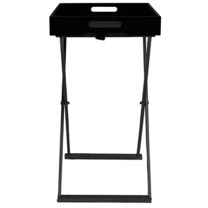 vidaXL Folding Table Accent Foldable End Table with Iron Frame Gold and MDF-9