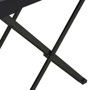 vidaXL Folding Table Accent Foldable End Table with Iron Frame Gold and MDF-13