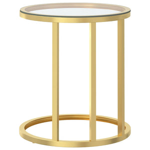 vidaXL Side Table Accent Round Coffee Table Furniture Marble Tempered Glass-25
