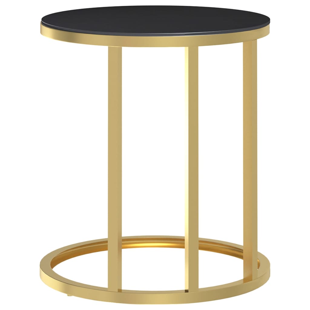 vidaXL Side Table Accent Round Coffee Table Furniture Marble Tempered Glass-13