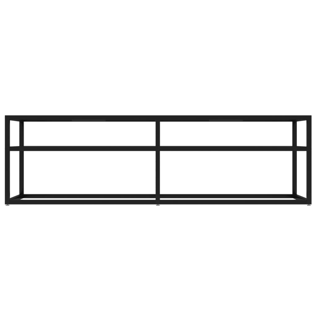 vidaXL TV Stand Entertainment Center TV Console Unit Black Tempered Glass-11