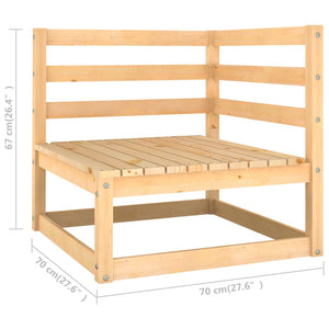 vidaXL 8 Piece Patio Lounge Set with Cushions Solid Wood Pine-4