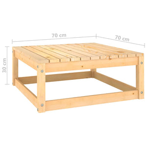 vidaXL 4 Piece Patio Lounge Set with Cushions Solid Wood Pine-8