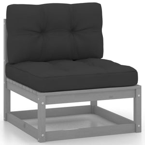 vidaXL Patio Lounge Set Outdoor Sofas with Cushions Poly Rattan Dark Grey-35