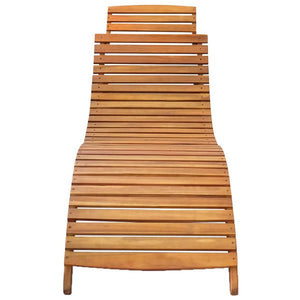 vidaXL Sun Loungers 2 pcs Solid Acacia Wood-1