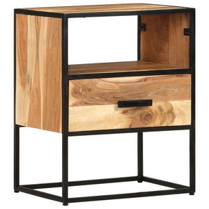 vidaXL Nightstand Storage Bedside Table for Home Bedroom Solid Wood Acacia-4