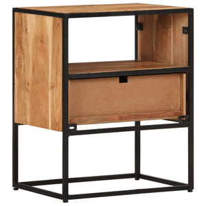 vidaXL Nightstand Storage Bedside Table for Home Bedroom Solid Wood Acacia-28