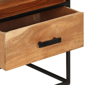 vidaXL Nightstand Storage Bedside Table for Home Bedroom Solid Wood Acacia-29