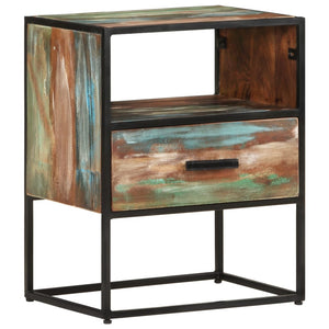 vidaXL Nightstand Storage Bedside Table for Home Bedroom Solid Wood Acacia-5