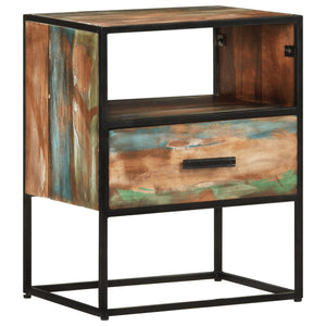vidaXL Nightstand Storage Bedside Table for Home Bedroom Solid Wood Acacia-17