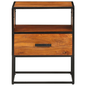 vidaXL Nightstand Storage Bedside Table for Home Bedroom Solid Wood Acacia-6