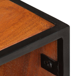 vidaXL Nightstand Storage Bedside Table for Home Bedroom Solid Wood Acacia-12