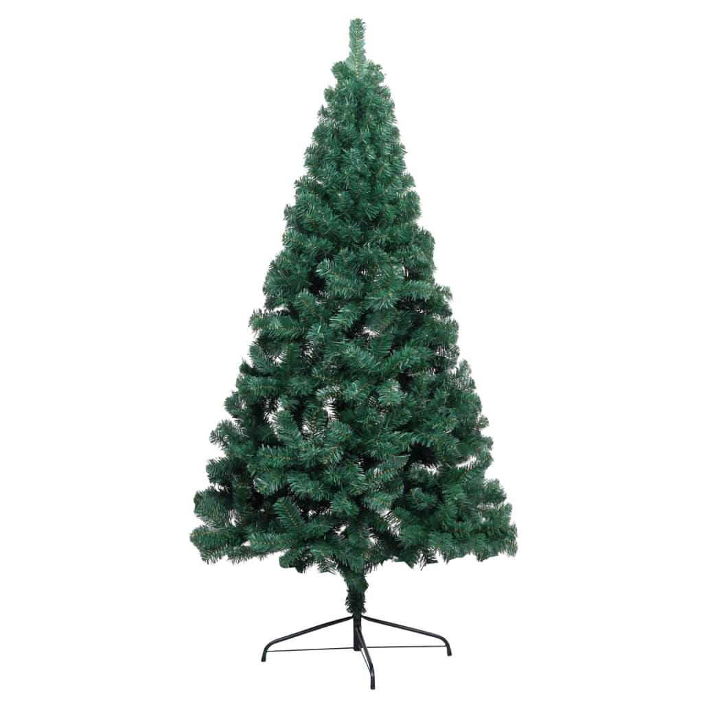 vidaXL Artificial Half Pre-lit Christmas Tree with Stand Party Decoration PVC-59