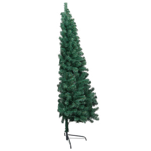 vidaXL Artificial Half Pre-lit Christmas Tree with Stand Party Decoration PVC-2