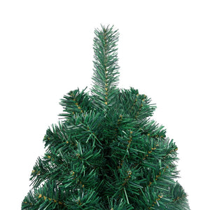 vidaXL Artificial Half Pre-lit Christmas Tree with Stand Party Decoration PVC-8