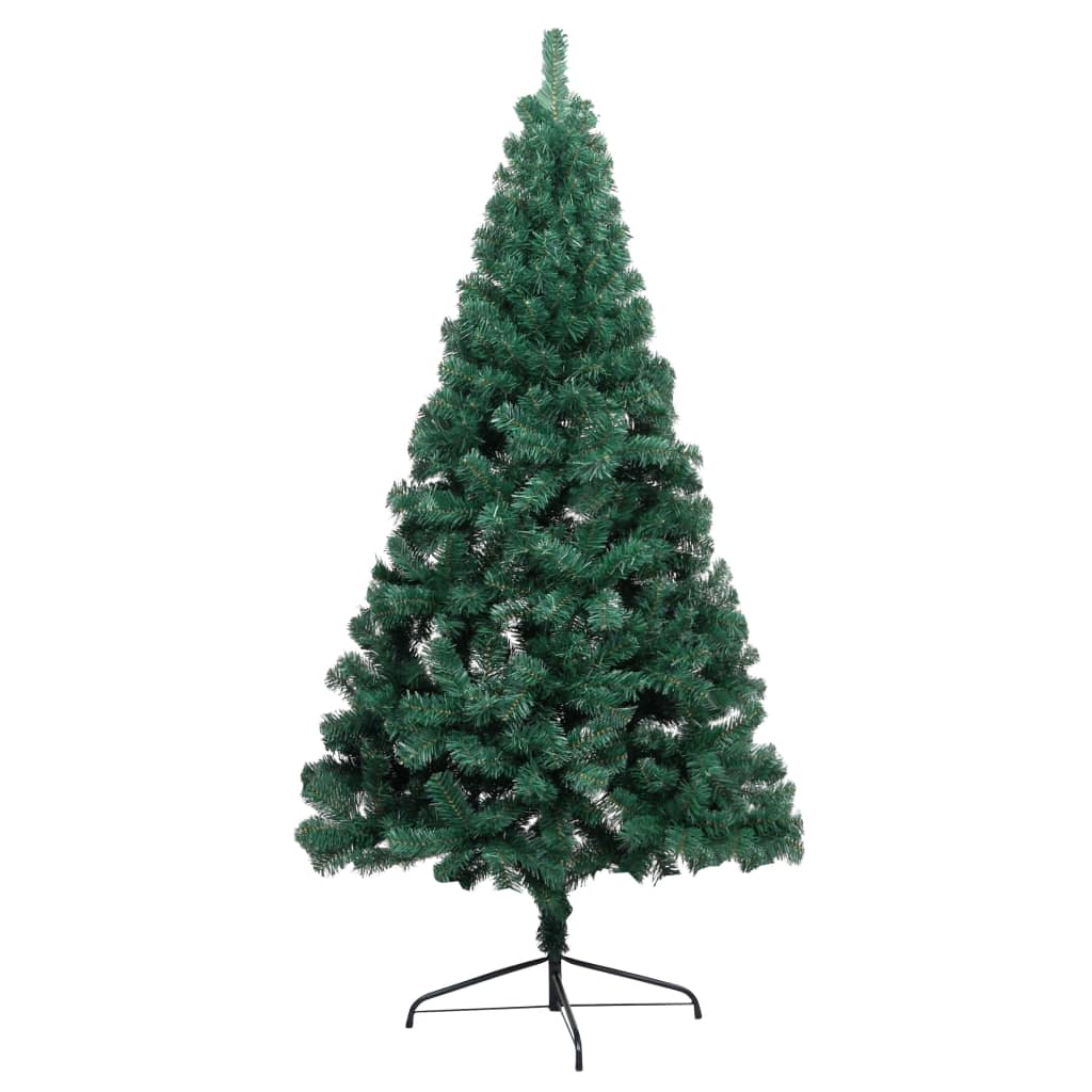 vidaXL Artificial Half Pre-lit Christmas Tree with Stand Party Decoration PVC-7