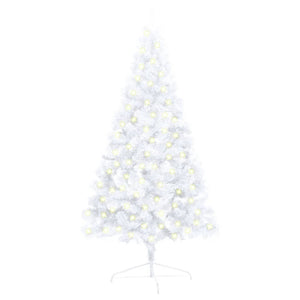 vidaXL Artificial Half Pre-lit Christmas Tree with Stand Party Decoration PVC-36