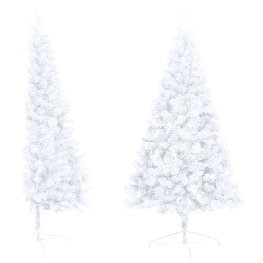 vidaXL Artificial Half Pre-lit Christmas Tree with Stand Party Decoration PVC-9